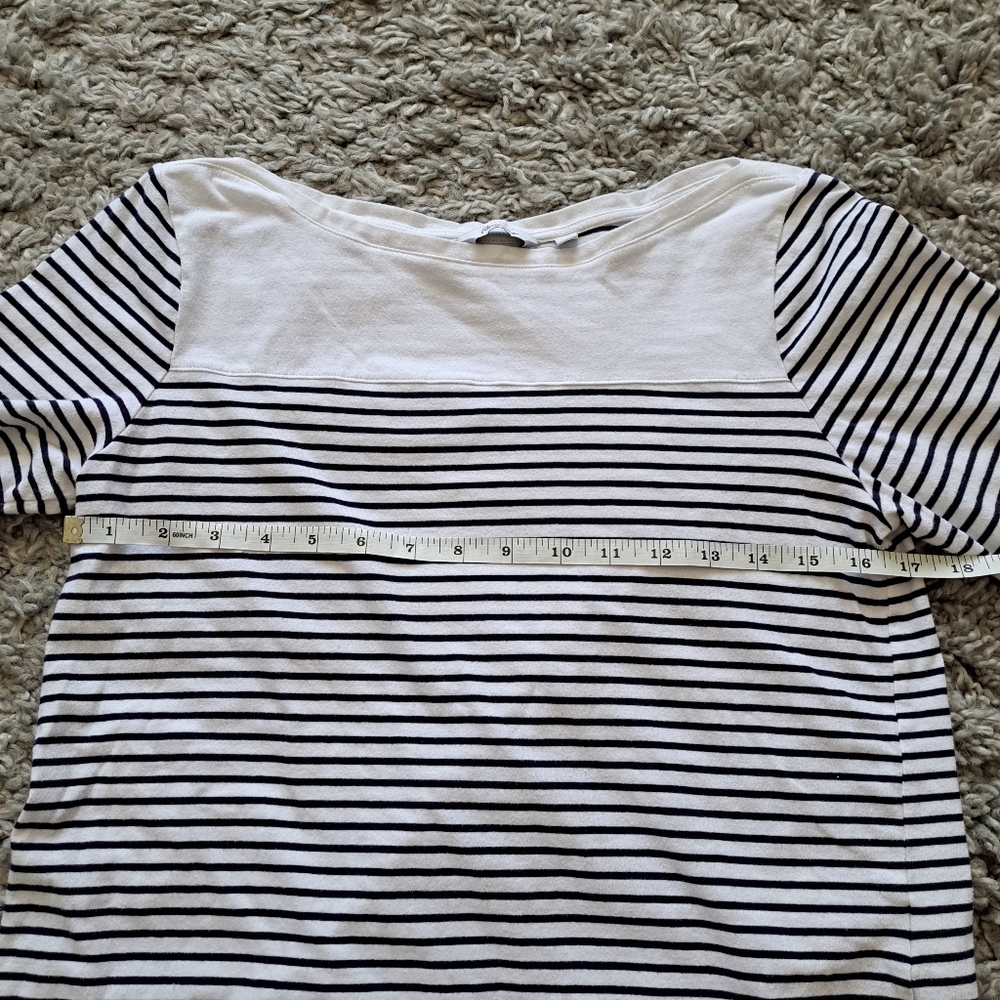 Reitmans | Black & White striped half sleeve women's sweater - Picture 11 of 14